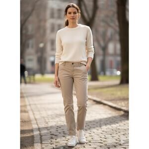 J. Jill Women's Chino Pants Khaki Beige Straight Leg Size 10